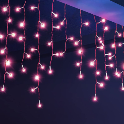 MUMU 42 LEDs 12 m Pink Steady Bulb Rice Lights(Pack of 2)