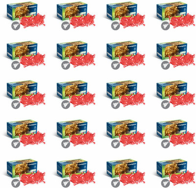 Crompton 48 LEDs 10 m Red Steady String Rice Lights(Pack of 20)