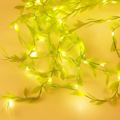 BSVR 200 LEDs 3 m Yellow Flickering Leaf Rice Lights(Pack of 1)