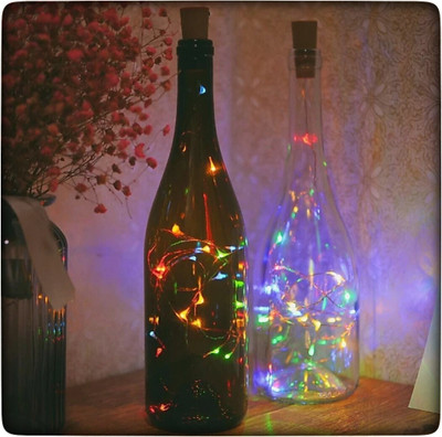 Urvi 20 LEDs 1.98 m Multicolor Steady String Rice Lights(Pack of 2)