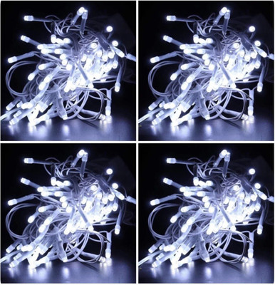 Local Charm 112 LEDs 12.5 m White Steady String Rice Lights(Pack of 4)