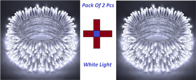 Growvibe 40 LEDs 15 m White Steady Bell Rice Lights(Pack of 2)