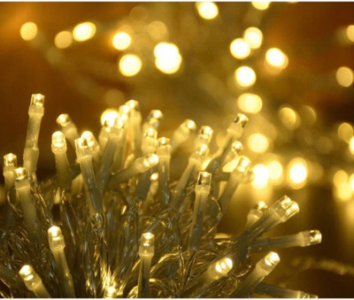 Moonlight 40 LEDs 11.99 m Yellow Steady Strip Rice Lights(Pack of 1)