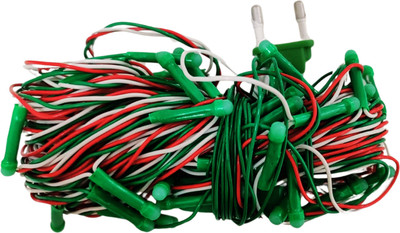 WBD 40 LEDs 9.5 m Green Steady Bulb Rice Lights(Pack of 1)