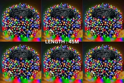 spark world 1 LEDs 45 m Multicolor Steady Bulb Rice Lights(Pack of 6)