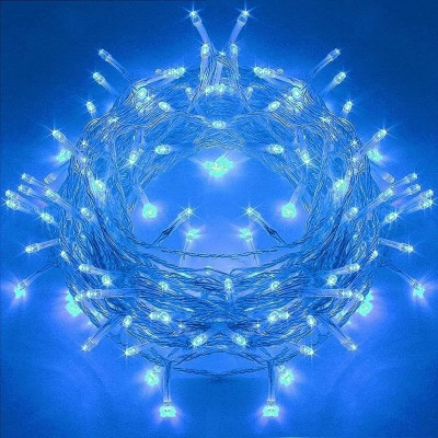 Goldbreva 40 LEDs 15 m Blue Steady Bulb Rice Lights(Pack of 1)