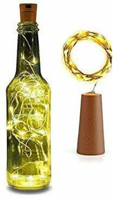 quickous 20 LEDs 2.49 m Yellow Steady Bottle Rice Lights(Pack of 1)