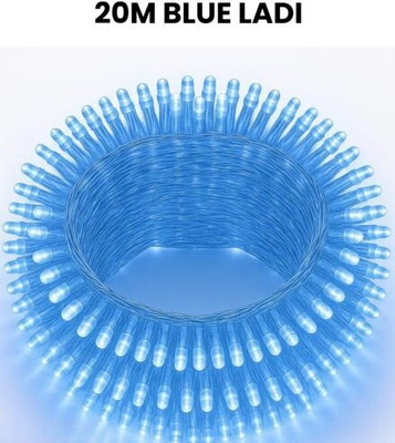spark world 58 LEDs 15.5 m Blue Steady Bulb Rice Lights(Pack of 1)