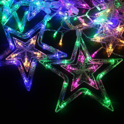 Techpunch 12 LEDs 3 m Multicolor Flickering Star Rice Lights(Pack of 1)