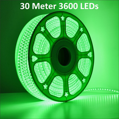 Trendx 3600 LEDs 30 m Green Steady Strip Rice Lights(Pack of 1)