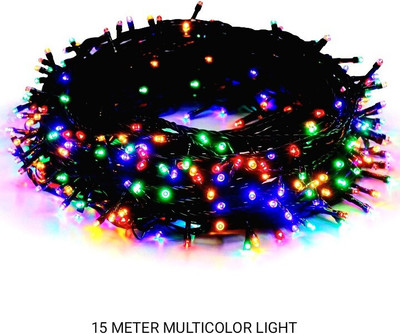 AP Source 40 LEDs 12 m Multicolor Steady String Rice Lights(Pack of 1)