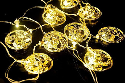 MITTRA 10 LEDs 3 m Yellow Steady Om Rice Lights(Pack of 1)