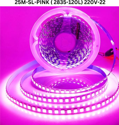 TECHGEAR 2000 LEDs 25 m Pink Steady Bulb Rice Lights(Pack of 1)