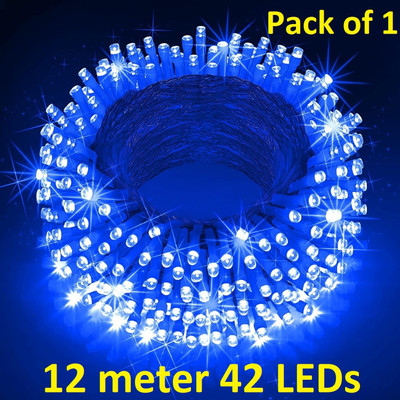 Trendx 42 LEDs 12 m Blue Steady String Rice Lights(Pack of 1)