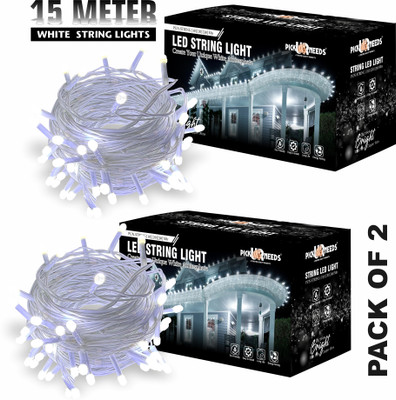 Make Ur Wish 40 LEDs 15 m White Steady String Rice Lights(Pack of 2)