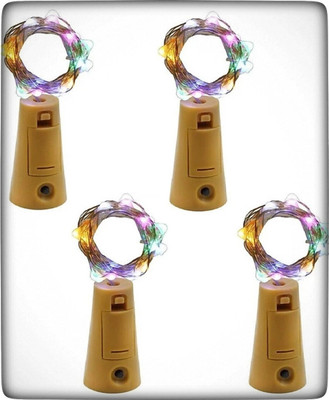 Urvi 20 LEDs 1.98 m Multicolor Steady String Rice Lights(Pack of 4)