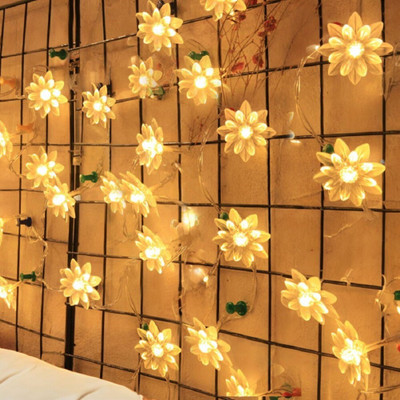 RaajaOutlets 20 LEDs 4.5 m Yellow Steady Flower Rice Lights(Pack of 1)