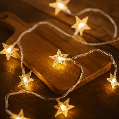 MPROW 14 LEDs 3 m Yellow Steady Star Rice Lights(Pack of 1)