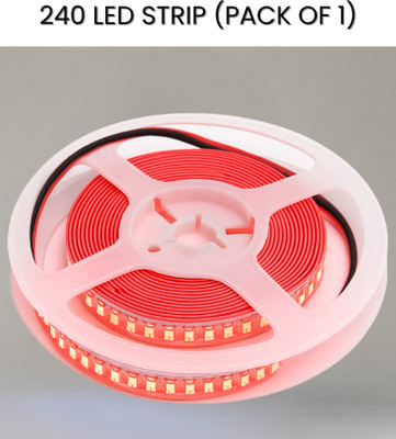 spark world 240 LEDs 5 m Red Steady Strip Rice Lights(Pack of 1)