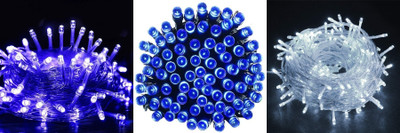 PKG 35 LEDs 10 m Multicolor Steady String Rice Lights(Pack of 3)