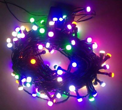 AirMount 124 LEDs 21.5 m Multicolor Color Changing, Flickering, Steady String Rice Lights(Pack of 1)