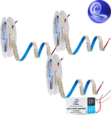 D'Mak 3 LEDs 5 m Blue Flickering Strip Rice Lights(Pack of 3)
