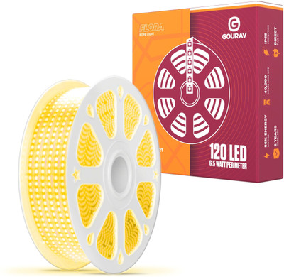 GOURAV 6000 LEDs 50 m Yellow Steady String Rice Lights(Pack of 1)