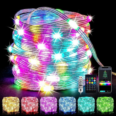 XERGY 30 LEDs 5 m Transparent, Yellow, Green Flickering Box Rice Lights(Pack of 1)