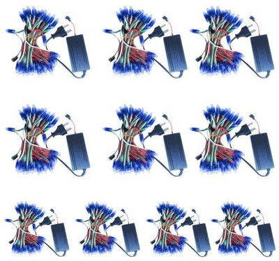 Riptu 50 LEDs 3000 m Multicolor Color Changing, Flickering, Steady String Rice Lights(Pack of 10)