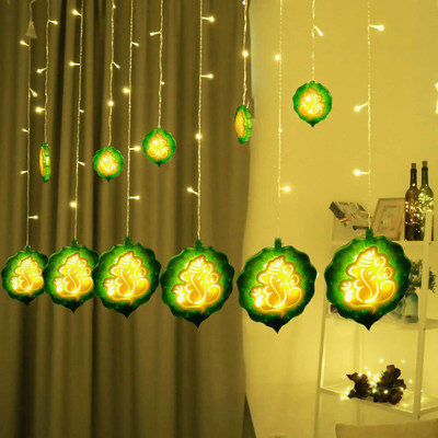 Party Propz 12 LEDs 3 m White Flickering Ganesh Rice Lights(Pack of 1)
