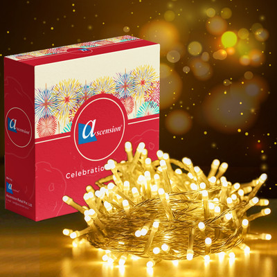 Ascension 35 LEDs 13 m Yellow Steady String Rice Lights(Pack of 2)