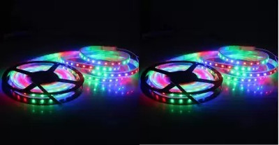 Pixofeet 60 LEDs 4.5 m Multicolor Steady Strip Rice Lights(Pack of 2)