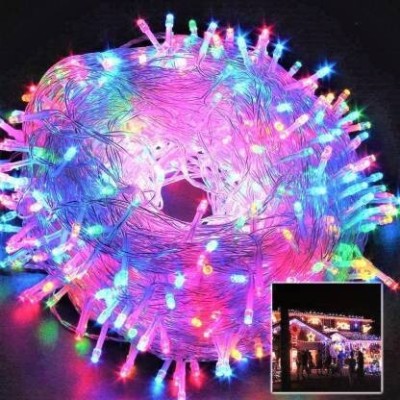 AgTrendz 100 LEDs 25.4 m Multicolor Steady Strip Rice Lights(Pack of 1)