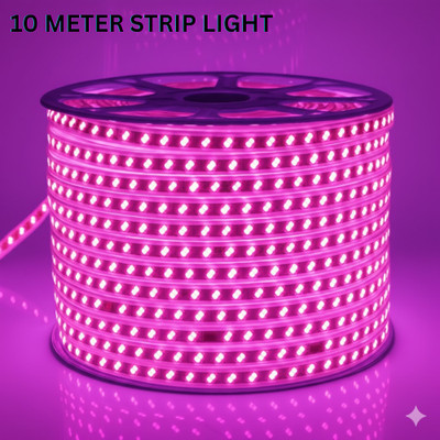 Newness 600 LEDs 10 m Pink Steady Strip Rice Lights(Pack of 1)