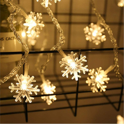 U.R.M. Enterprises 16 LEDs 5 m Yellow Steady Snow Flake Rice Lights(Pack of 1)