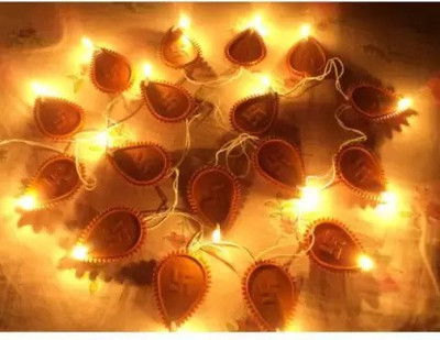 NIR JAY 21 LEDs 3.5 m Yellow Steady Diya Rice Lights(Pack of 1)