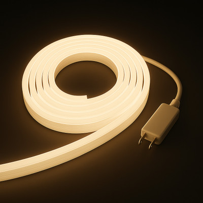 RAYVIX 600 LEDs 4 m White, Yellow Steady Strip Rice Lights(Pack of 1)