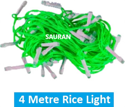 Sauran 15 LEDs 4 m Green Steady String Rice Lights(Pack of 1)