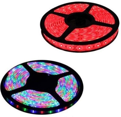 Home Delight 300 LEDs 5 m Red, Green, Blue Steady Strip Rice Lights(Pack of 2)