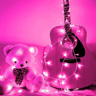 Leeway 60 LEDs 11 m Pink Steady Bulb Rice Lights(Pack of 1)