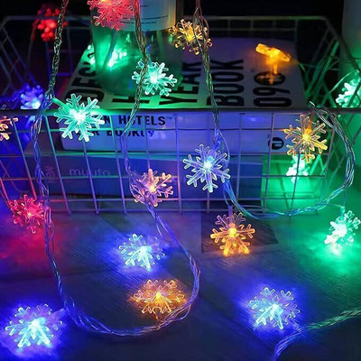 WBD 14 LEDs 3.5 m Multicolor Steady Snow Flake Rice Lights(Pack of 1)