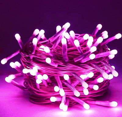 Jee Dee 40 LEDs 15 m Pink Steady Ball Rice Lights(Pack of 1)