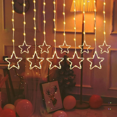 diyadecor 10 LEDs 3.35 m Yellow Flickering Star Rice Lights(Pack of 1)