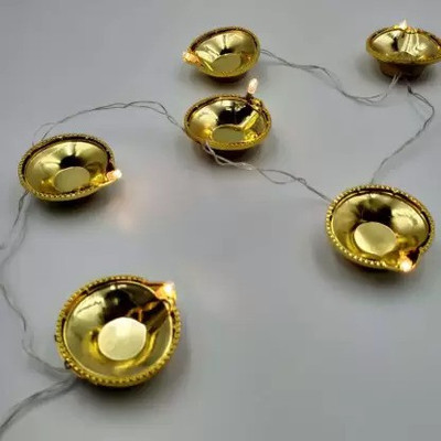 NIR JAY 18 LEDs 2 m Yellow Steady Diya Rice Lights(Pack of 1)