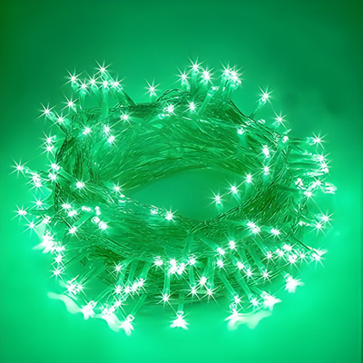 Kingdom 54 LEDs 20 m Green Steady String Rice Lights(Pack of 1)