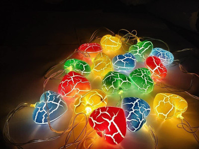 xenith 16 LEDs 3.8 m Multicolor Steady Heart Rice Lights(Pack of 1)