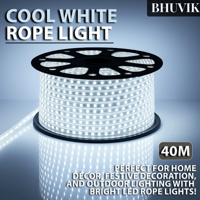 BHUVIK 4800 LEDs 40 m White Steady Strip Rice Lights(Pack of 1)