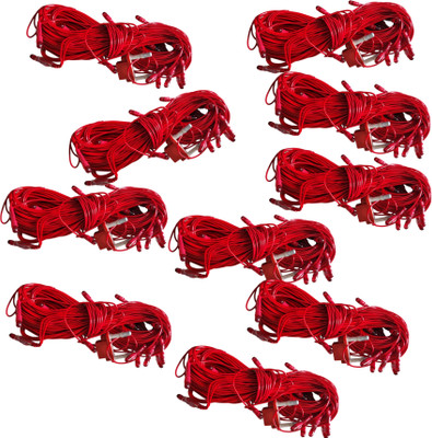 Business Squad 20 LEDs 7 m Red Steady String Rice Lights(Pack of 10)