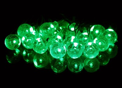 MBLX 18 LEDs 4 m Green Steady Ball Rice Lights(Pack of 1)