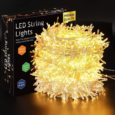 KAVANA 40 LEDs 10 m Yellow Steady String Rice Lights(Pack of 1)